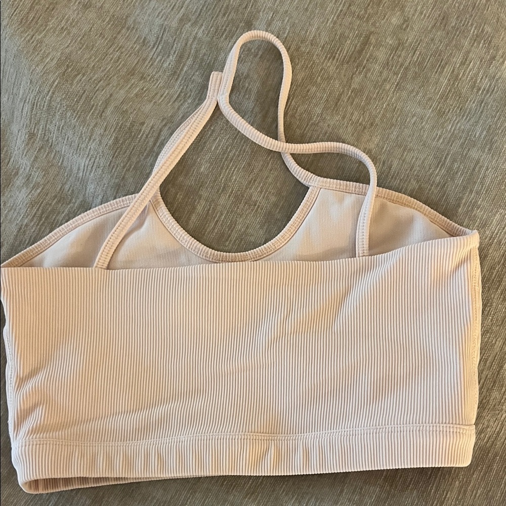Beige Ribbed Halter Top - Picture 2 of 2